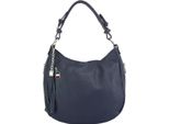 Florence Borsa In Pelle A Tracolla Shopper Blu OTF134B