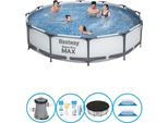 Bestway Pool Steel Pro Max - Accessori Inclusi - 366X76 Cm