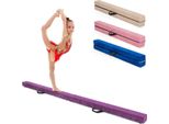 Trave Di Equilibrio Costway 210 Cm, Trave Per Ginnastica Pieghevole, Trave Di Equilibrio Caricabile Fino A 70 Kg, Trave Portatile Con Maniglie Per Il Trasporto, Trave Di Equilibrio Per Ginnastica In Casa (Viola)