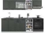 Vicco Cucina Componibile R-Line, 240 Cm Senza Piano Di Lavoro, Antracite Casa Di Campagna/Bianco