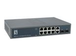 Levelone GEP-1221 - Switch - Non Gestito - 8 X 10/100/1000 (Poe+) + 2 X Gigabit Sfp + 2 X 1000Base-T - Montabile A Rack