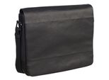 Leonhard Heyden Pelle Borsa A Tracolla Laptop Bag Con Scomparto Per Laptop Hamburg Shoulder Bag Black Nero