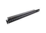 Inline® Patch Panel 19" 1U Cat.6A 24-Porte, Per Snap-In Keystone, Nero"