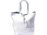 Florence Shopper Donna Vera Pelle Manico Bianco 30X35X15 Cm OTF112W