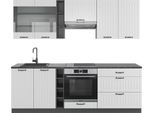 Vicco Cucina Componibile Fame-Line, 235 Cm , Pt Antracite, Bianco Casa Di Campagna/Antracite