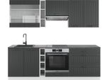 Vicco Cucina Componibile Fame-Line, 235 Cm , Pt Antracite, Antracite Casa Di Campagna/Bianco