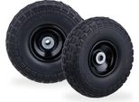Relaxdays 8 X Ruote Per Carrelli Manuali Pu Nero