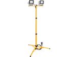 Goobay Faretto Da Cantiere A Led Con Stativo Telescopico, 2 X 20 W Con Un Totale Di 3400 Lm E Luce Bianca Neutra 4000 K Nero/Giallo