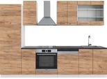 Vicco Cucina Componibile Fame-Line, 300 Cm , Pt Antracite, Quercia Dorata/Bianco