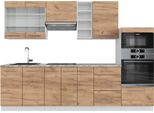 Vicco Cucina Componibile Fame-Line, 280 Cm Senza Piano Di Lavoro, Quercia Dorata/Bianco