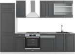 Vicco Cucina Componibile Fame-Line, 300 Cm , Pt Antracite, Antracite-Oro/Bianco