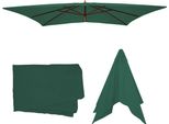 Copertura Di Ricambio Per Ombrellone Florida 3X4M, Copertura Di Ricambio Per Ombrellone, Poliestere ~ Verde