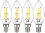 Philips Led E14 Set Di 4 Lampade A Filamento 40W 2700K A Forma Di Candela