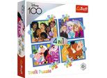 Trefl Puzzle Disney 100 Anni: Il Mondo Felice Di Disney 4In1 (35,48,54,70 Pezzi)
