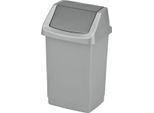 Curver "Click-It"" Cestino Ribaltabile 9L /Argento/Grafite"