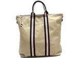 City Zaino Taupe Blu Beige Florence Zaino Borsa Pelle Tela D2OTF609C