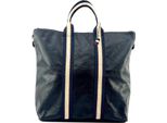Firenze Pelle Tela Zaino Borsa Città Zaino Nero Blu Beige OTF609S