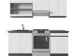 Vicco Cucina Componibile R-Line, 200 Cm , Pt Antracite, Bianco/Antracite