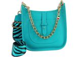 Florence Borsa In Pelle Tracolla City Bag Turchese OTF158T