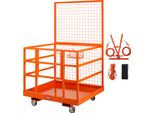 Vevor 1140*1090Mm Piattaforma Per Carrelli Elevatori Piattaforma Di Lavoro 635Kg Gabbia Di Sicurezza Cesto Di Lavoro 4 Ruote