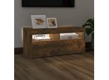 2025 Mobile Tv Cloris Con Luci Led Rovere Fumé 90X35X40 Cm - Mobili Tv Vendita7048221 1Pacco