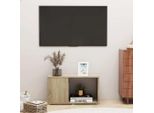 The Living Store Mobile Tv Rovere Sonoma 60X24X32 Cm Materiale In Legno