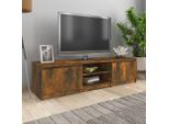 The Living Store Mobile Tv In Rovere Fumé 140X40X35,5 Cm Materiale In Legno