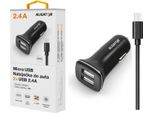 Aligator Caricabatterie Da Auto Microusb 2,4A Tch Nero