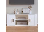 The Living Store Mobile Tv Bianco 100X35X40 Cm Materiale Legno