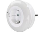Hama Led-Nachtlicht Circle Colour M. Integr. Steckdose, Lichtsensor, 3 Farben (00223497)