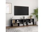 The Living Store Mobile Tv Grigio 149X30X52 Cm Materiale Legno