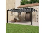 Il Gazebo Living Store Con Tetto A Doghe 3X4 M In Tessuto Antracite E Alluminio
