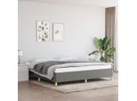 The Living Store Struttura Letto In Tessuto Grigio Scuro 200X200 Cm