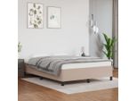 The Living Store Rete Cappuccino Marrone 140X200 Cm In Pelle Finta