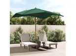 The Living Store Ombrellone Con Palo In Legno Verde 300X300X273 Cm