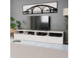 The Living Store 2 Pz. Mobili Tv In Legno Composito 95X35X36 Cm Bianco