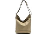 Florence Borsa In Pelle A Tracolla Shopper Taupe Beige OTF159C