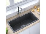 The Living Store Lavello Da Incasso A Mano In Acciaio Inox Nero