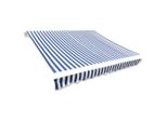 The Living Store Telo Da Sole In Tela Blu & Bianco 350X250 Cm