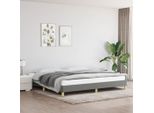 The Living Store Struttura Letto In Tessuto Grigio Scuro 200X200 Cm