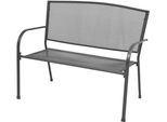 The Living Store Panchina Da Giardino 108 Cm In Acciaio E Rete Antracite