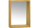 The Living Store Mobile A Specchio 30X10X40 Cm In Legno Massiccio Teak