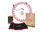 Set Di Hula Hoop Da Massaggio Hms HHW01 Con Pesi E Cintura Dimagrante BR163 Rosa