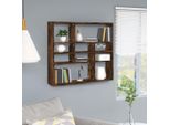 The Living Store Mensola A Muro Rovere Fumé 90X16X78 Cm Materiale In Legno