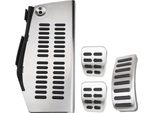 Pedaliera Sportiva + Poggiapiedi (Cambio Manuale) In Nero / Argento Per Seat Leon 1M / Toledo 1M