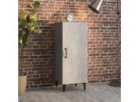 The Living Store Credenza Cemento Grigio 34,5X34X90 Cm Materiale A Base Di Legno
