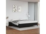 The Living Store Struttura Letto Nera 200X200 Cm In Ecopelle