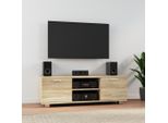The Living Store Mobile Tv Rovere Sonoma 120X40,5X35 Cm Materiale In Legno