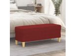 Panca The Living Store In Tessuto Rosso Vino 100X35X41 Cm