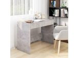 The Living Store Scrivania In Cemento Grigio 101X50X76,5 Cm Materiale A Base Di Legno